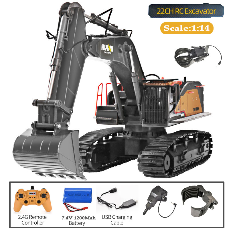 Drone Vera Rc - HUINA 1592 Alloy Excavator Truck 1/14