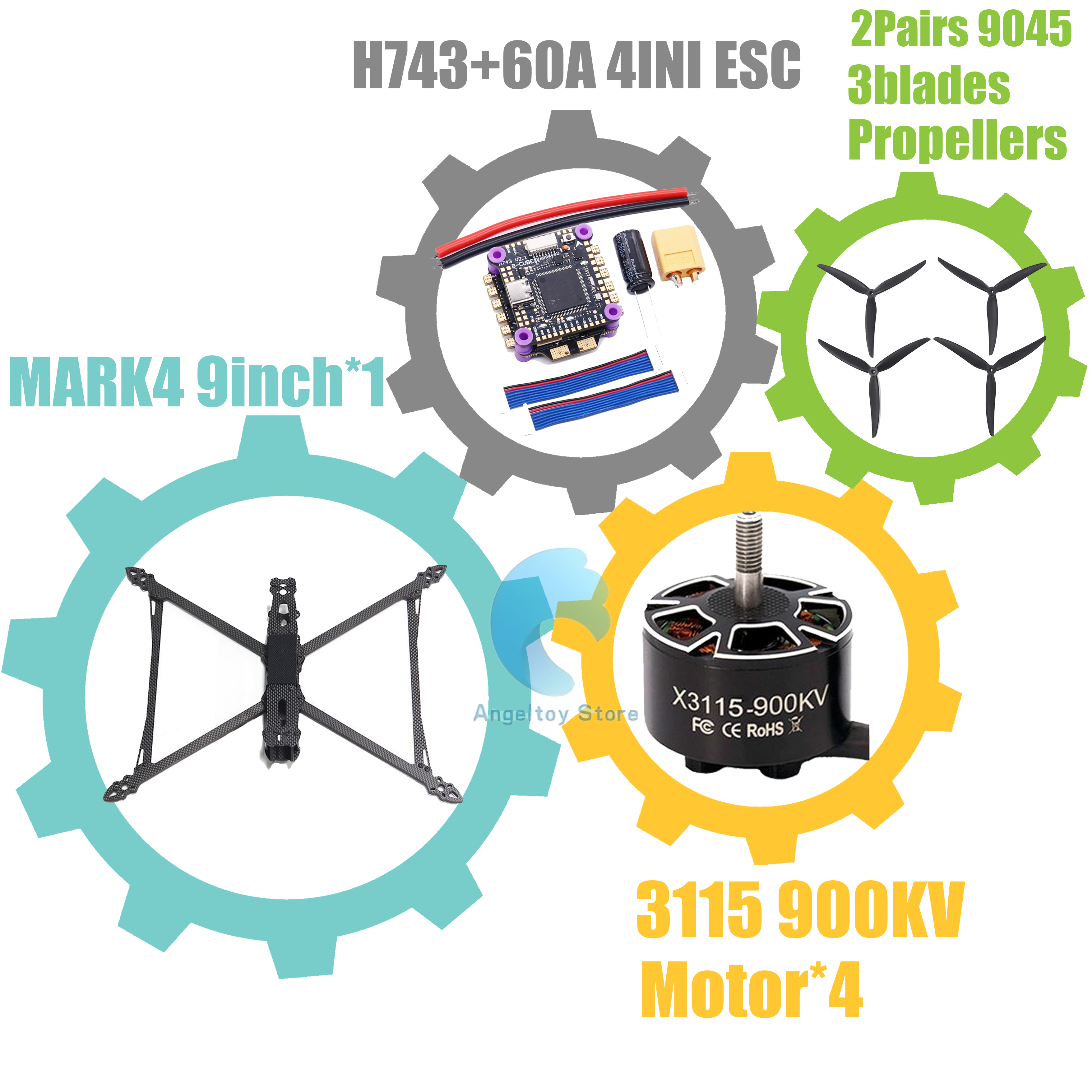 Heavy Lift Drone Frame - MARK4 V2 8inch 9inch 10inch H743