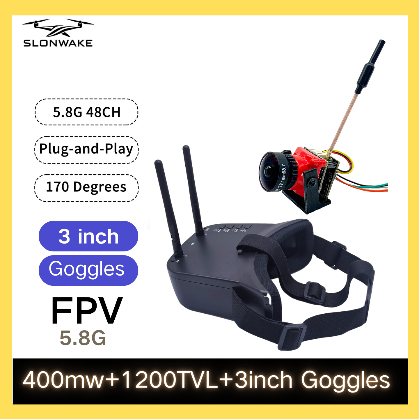 Drone With Rc Controller - SLONWAKE 5.8G 48CH FPV 400mw VTX