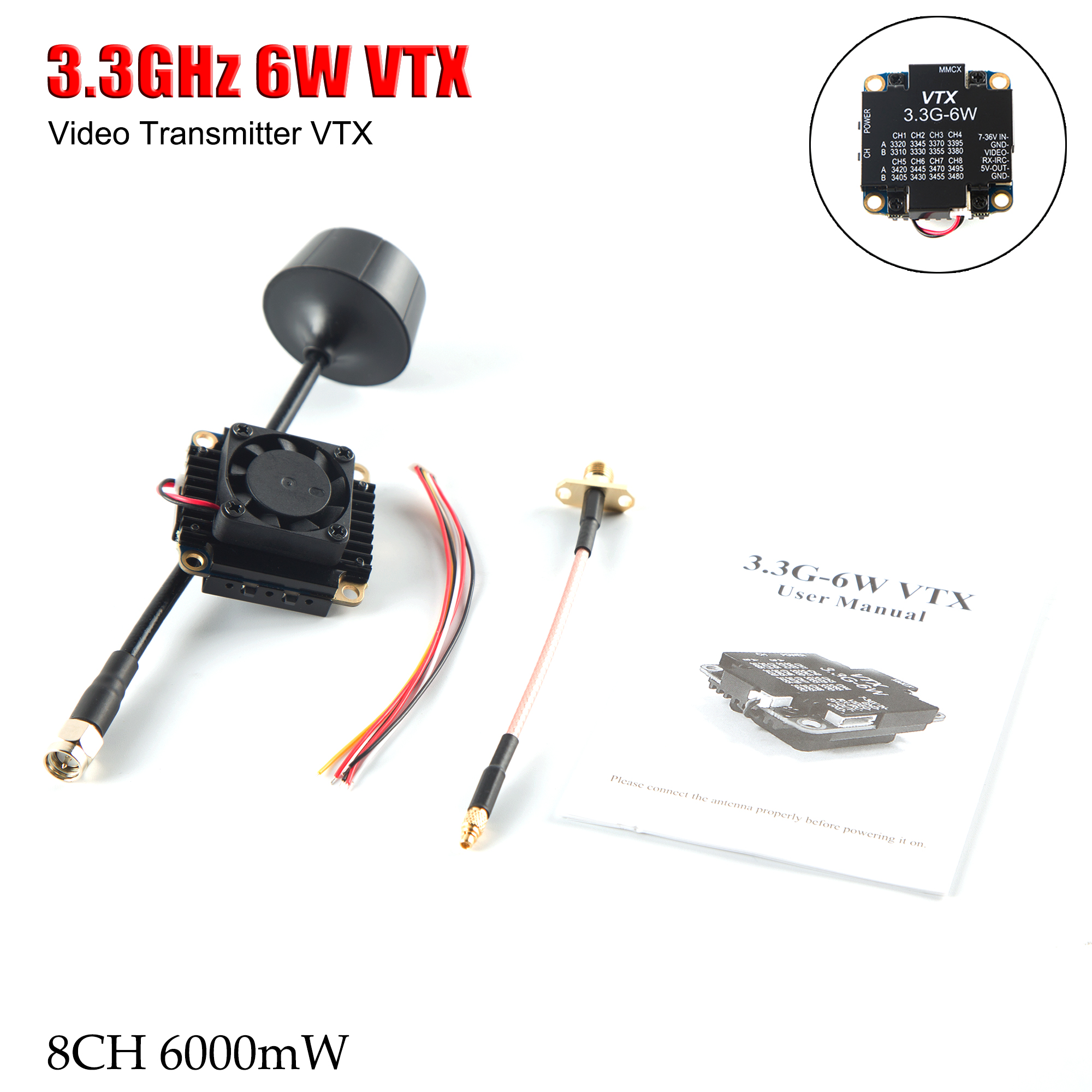 Drone With Rc Controller - FPV Video Transmitter 3.3G 6W VTX