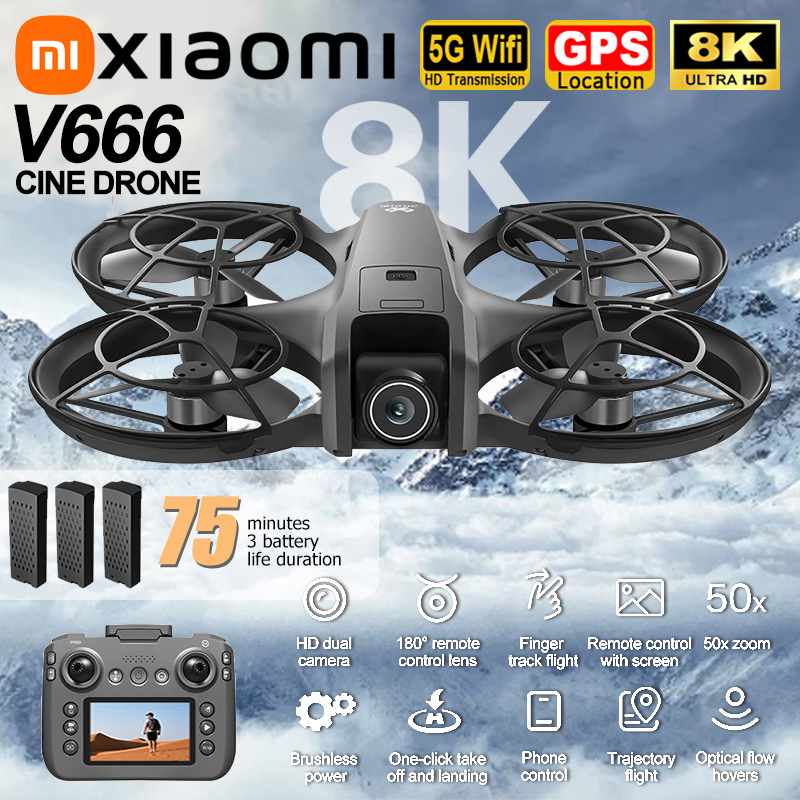 Drone Rc Team City - Xiaomi V666 Drone 8K Aerial HD