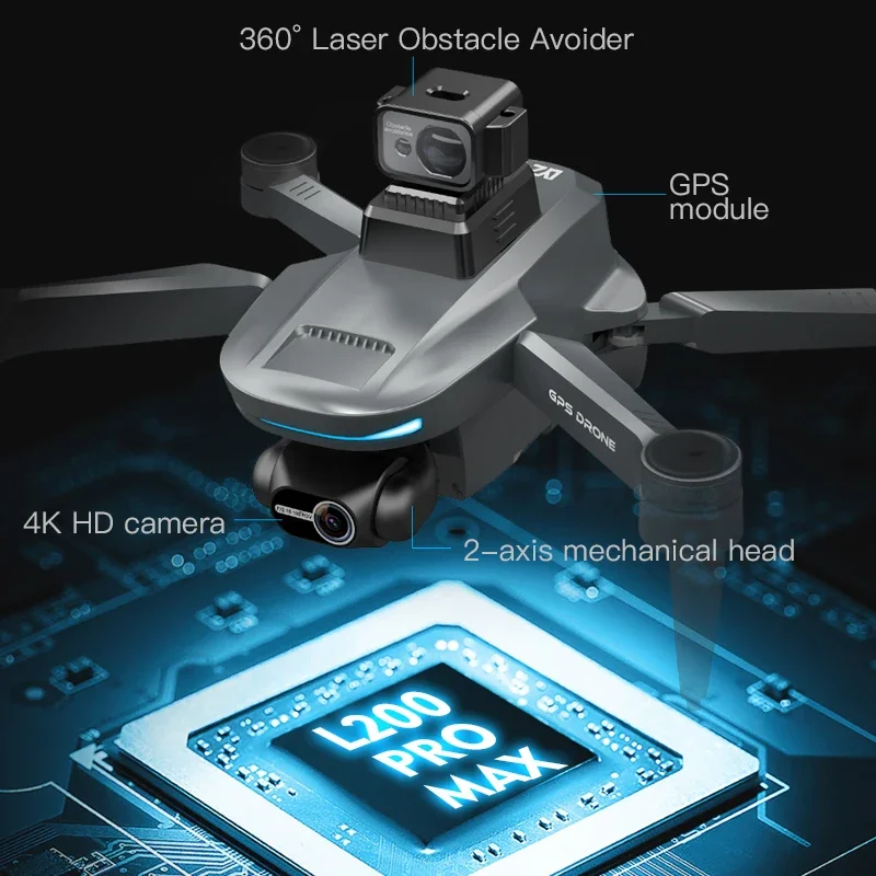 L200 PRO MAX Drone 4K 2-Axis P – Drone App Rc Fpv Bewertung und Preis