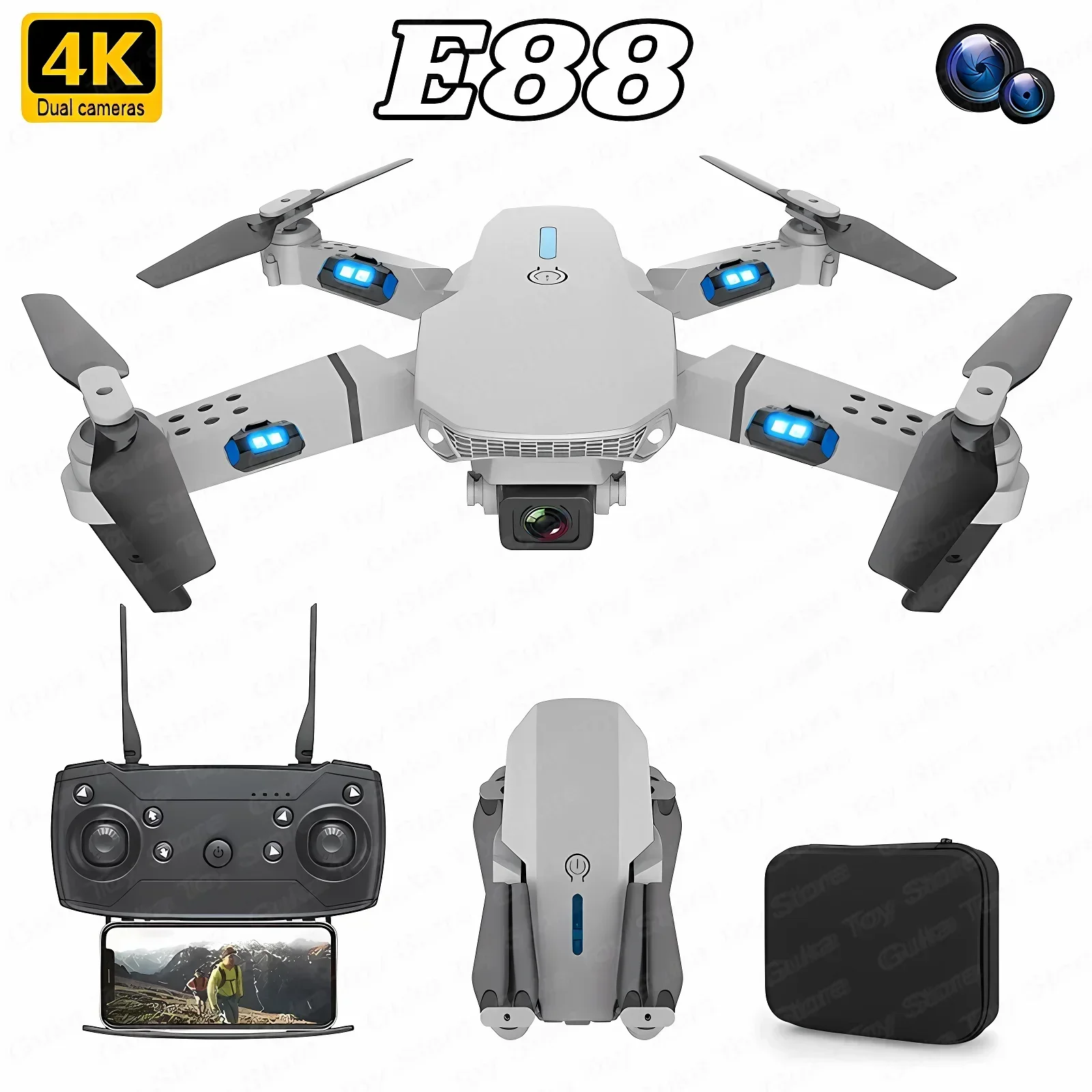 E88 Pro WIFI FPV Drone Wide An – Drone Kf Rc Bewertung und Preis