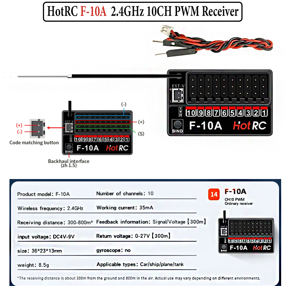 Hotrc Hot rc HT-10A HT10A 2.4G – Drone Rc Parts Bewertung und Preis