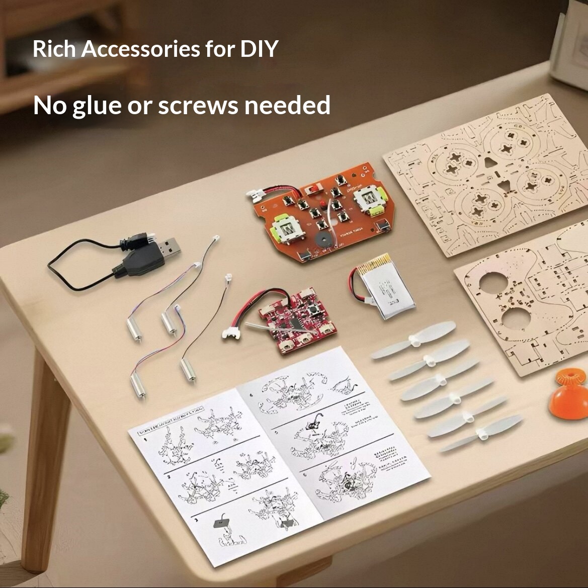 2026 New Wooden DIY Assembled  – Drone With Rc Controller Bewertung und Preis