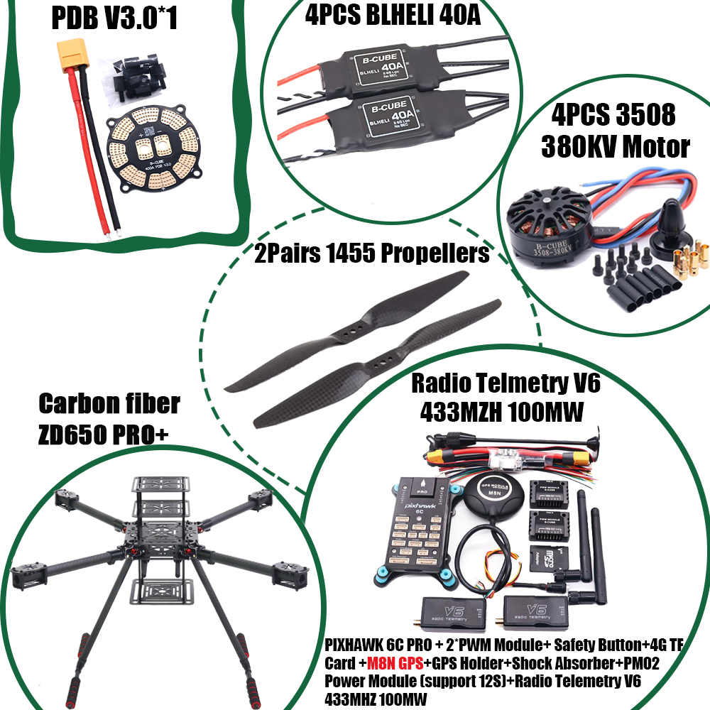 RCtoSky ZD650 PRO+ 650mm Ardup – Heavy Lift Drone Frame Bewertung und Preis