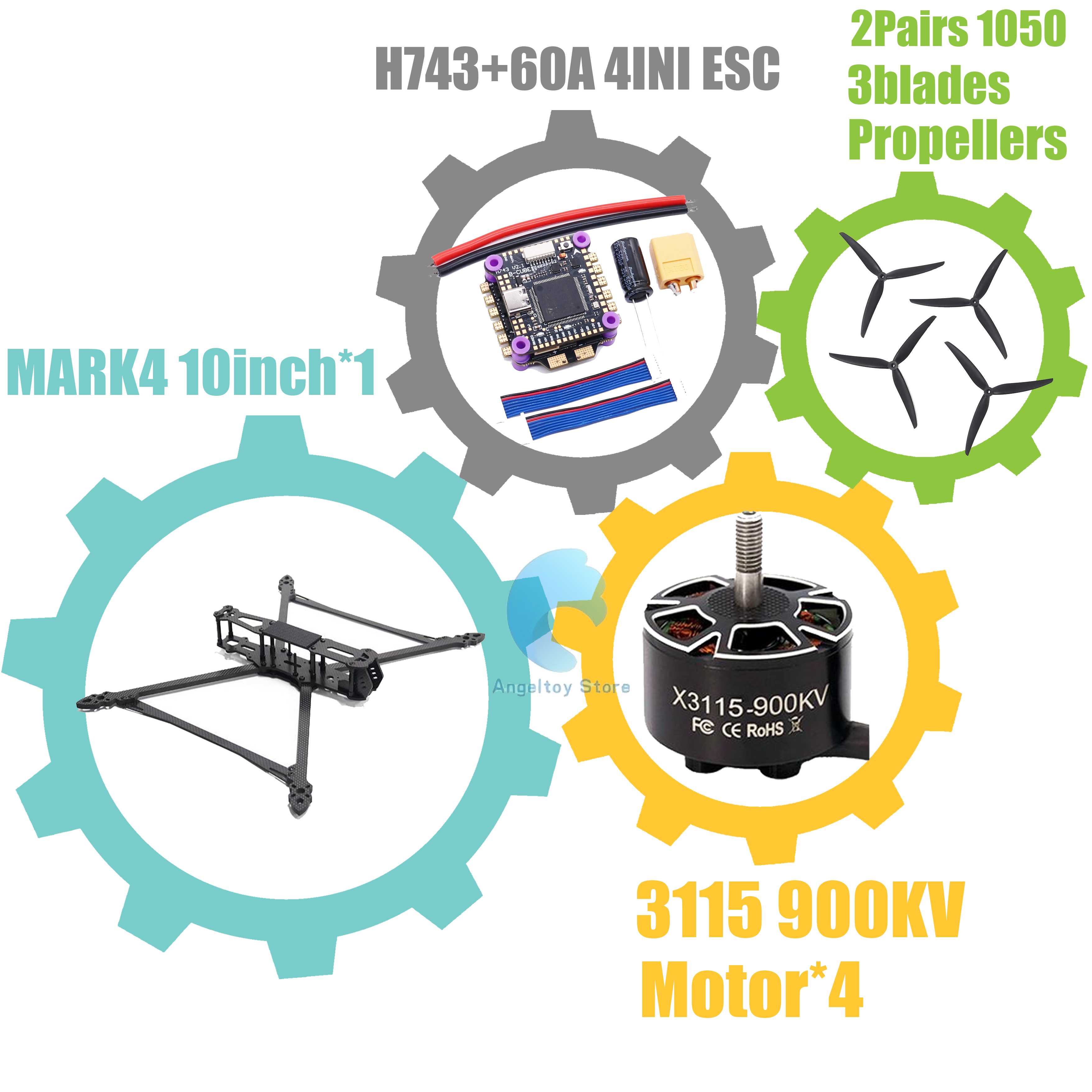 MARK4 V2 8inch 9inch 10inch H7 – Heavy Lift Drone Frame Bewertung und Preis