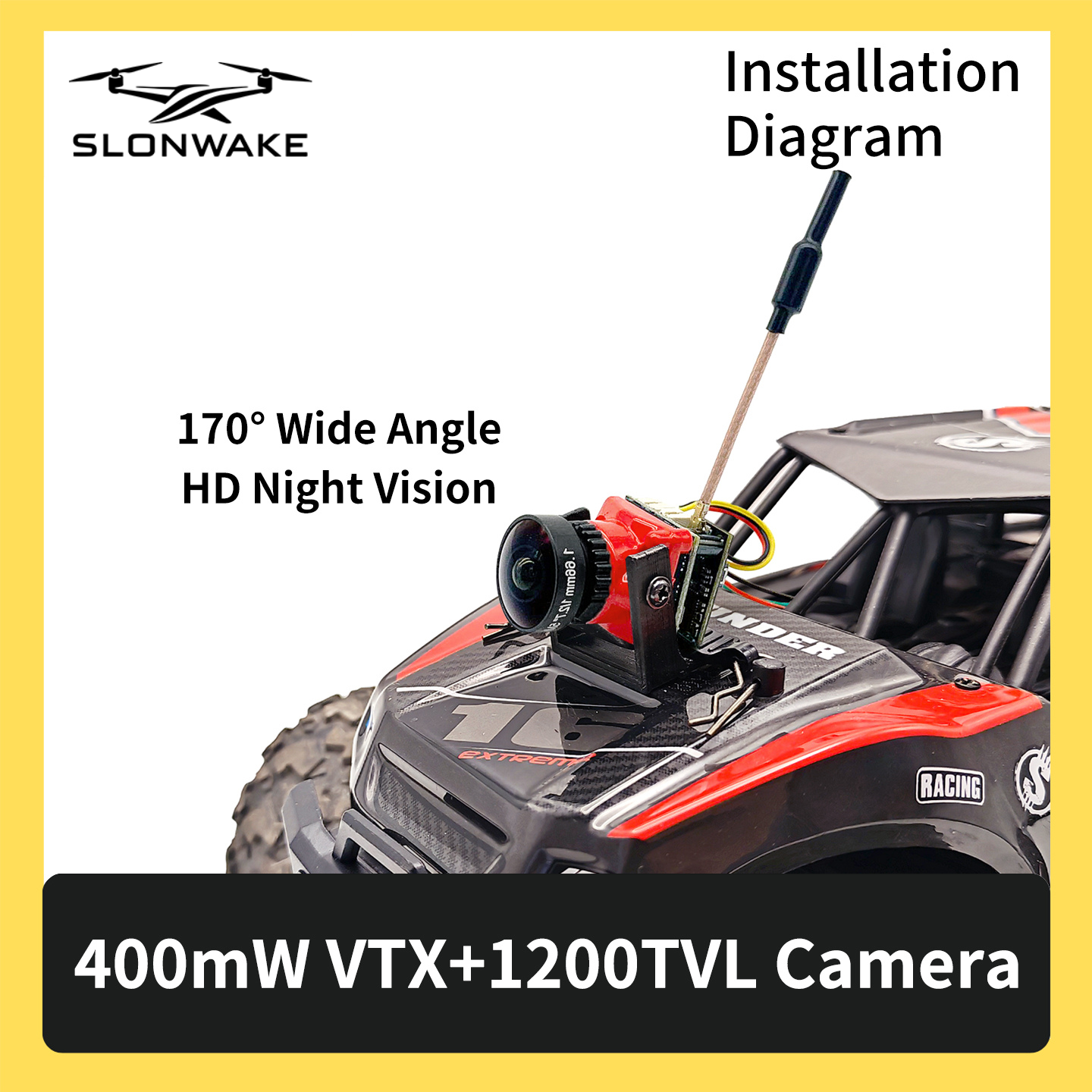 SLONWAKE 5.8G 48CH FPV 400mw V – Drone With Rc Controller Bewertung und Preis