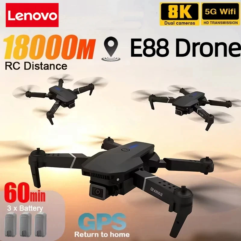 Lenovo New E88 Pro WIFI FPV Dr – Rc Drone E88 Bewertung und Preis